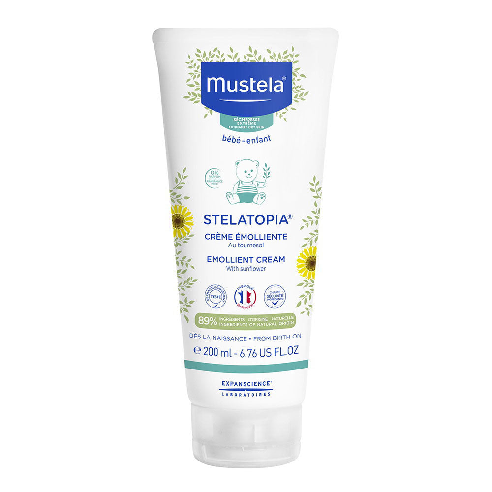Mustela Stelatopia Emollient Baby Cream with Sunflower, 6.76 Oz